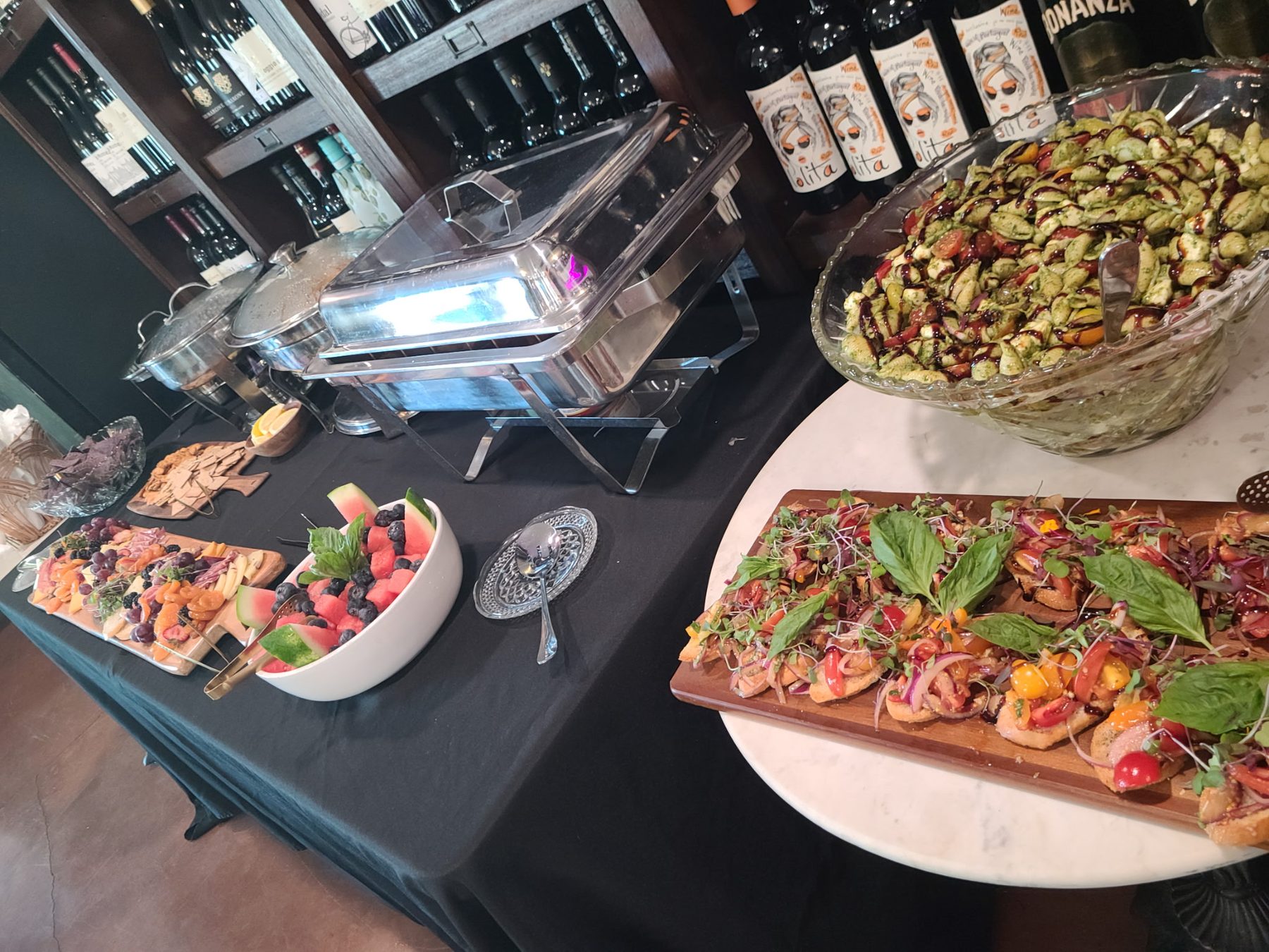 A spread of appetizers served at the client appreciation dinner