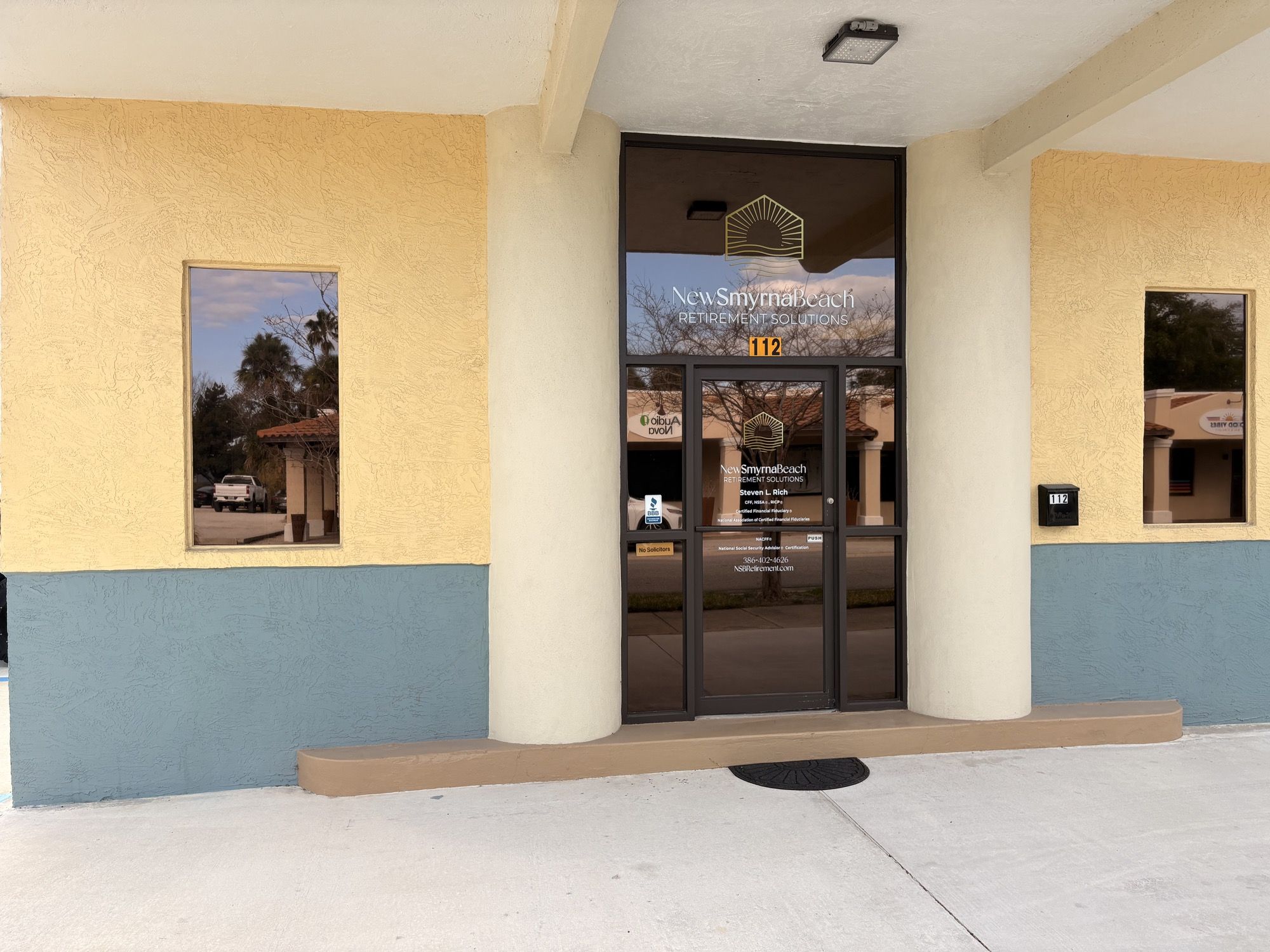 New Smyrna Beach Retirement Solutions office at 112 N Orange Street